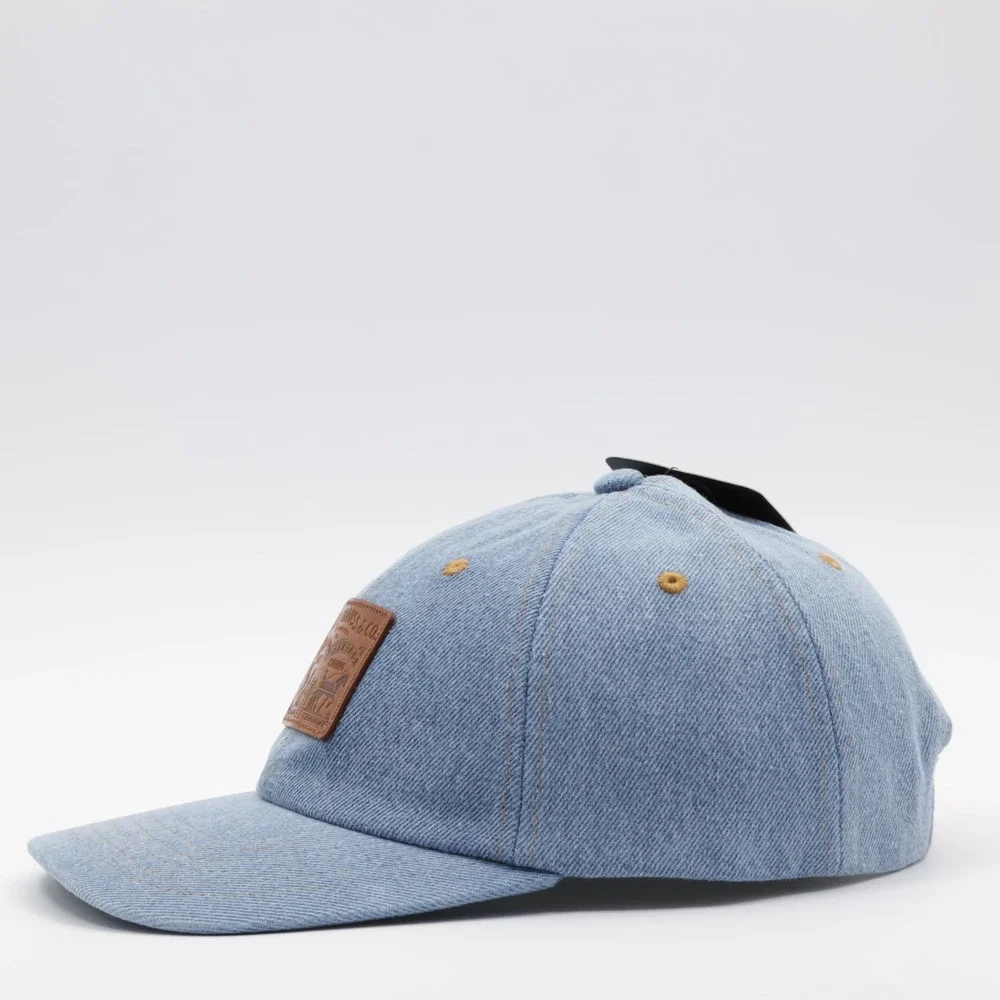 Levi's Men's Relaxed Adjustable Leather Patch Denim Dad Cap Light Blue One Size